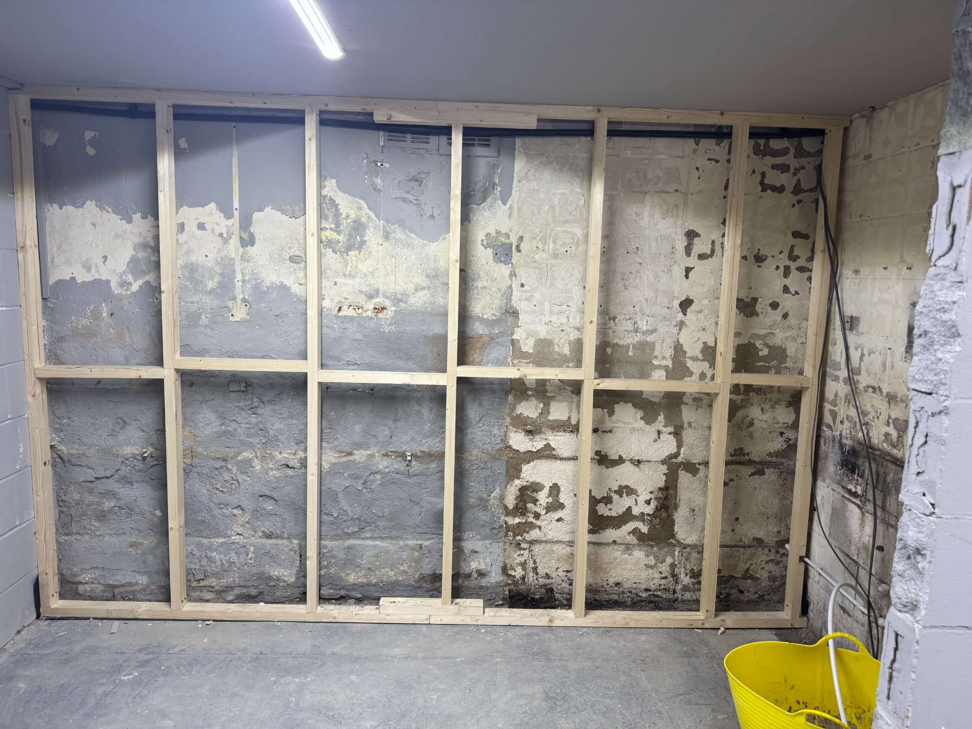 Stud partition wall framing